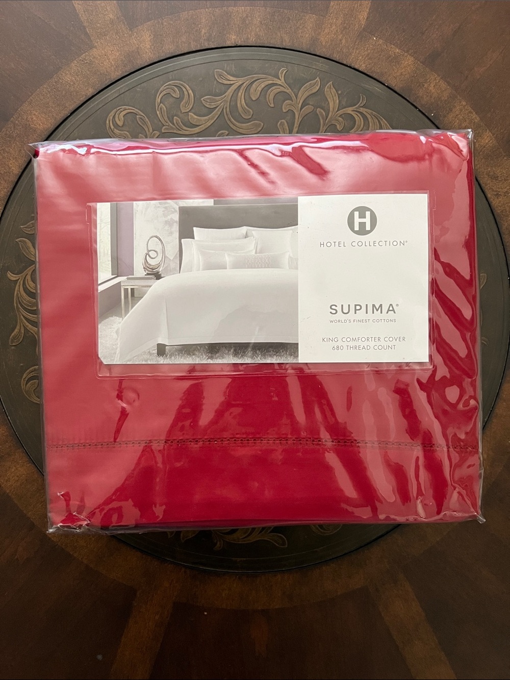 Hotel Collection Supima Red King Duvet Cover